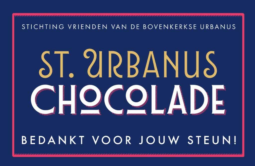 St. Urbanus Chocolade bedankt voor jouw steun